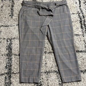 PLUS SIZE !! Lane Bryant Black and Gray Plaid Men's Dress Pants